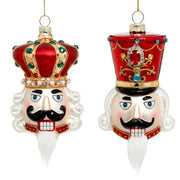 Soldier Nutcracker Ornament 5.5 Inches Set of 2