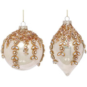 Jeweled Cascade Ornament 4" Gift Boxed Set of 6