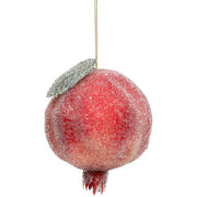 Frosted Pomegranate Ornament 4" Gift Boxed Set of 6
