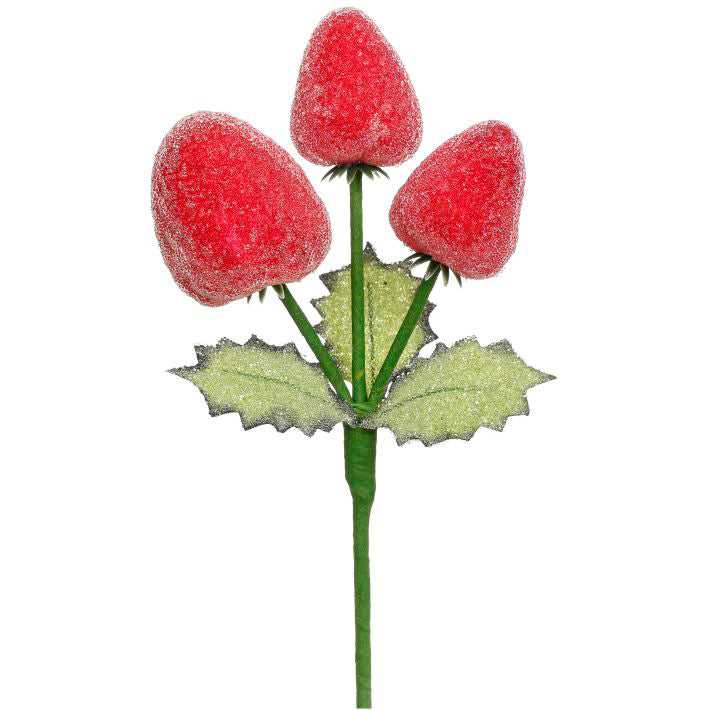 Christmas Strawberry Pick 10" Gift Boxed Set of 6