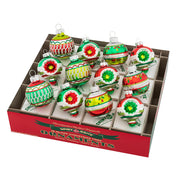 Holiday Splendor 1.75" Decorated Rounds & Shapes Set of 12