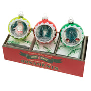 Holiday Splendor 3.25" Scene Rounds Set of 3