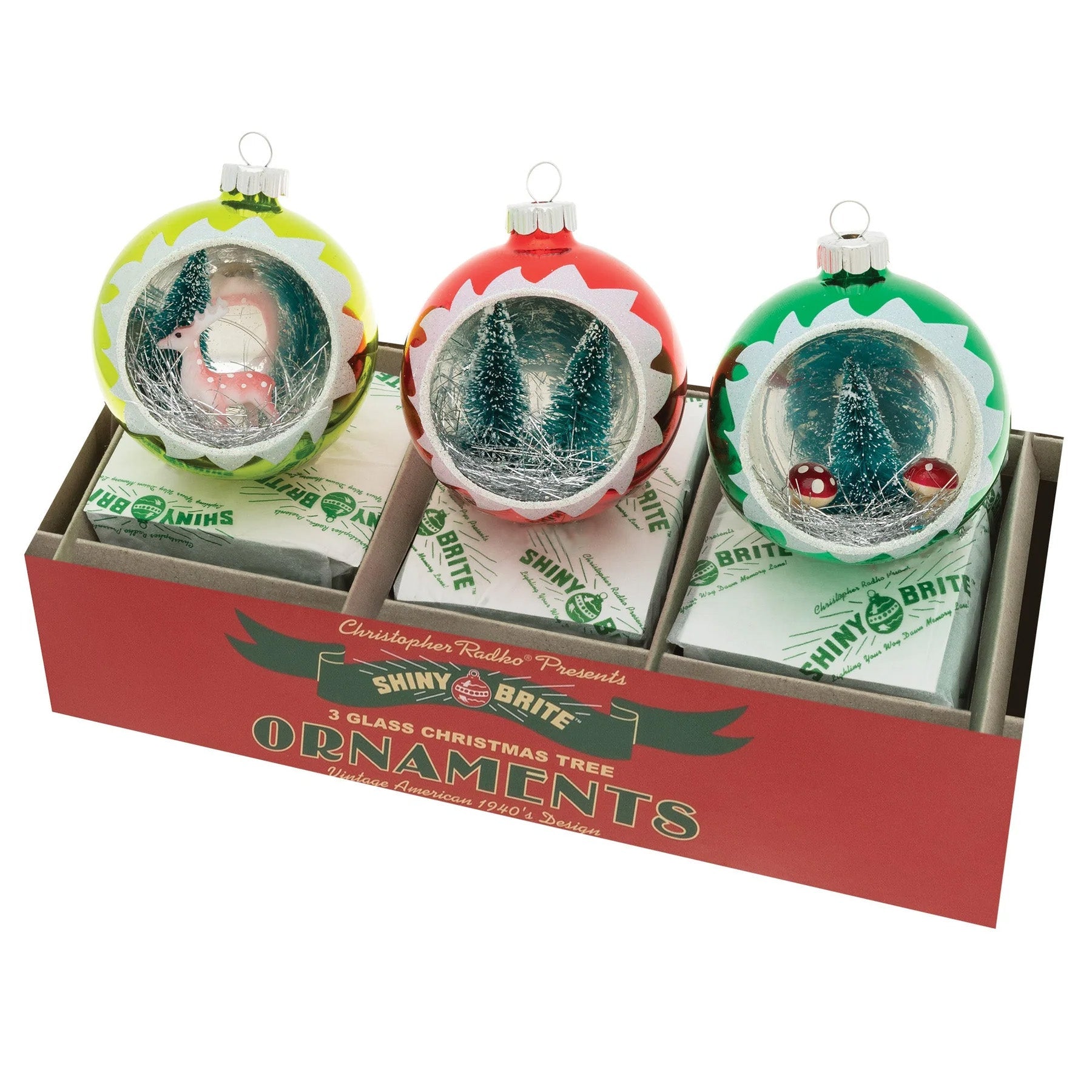 Holiday Splendor 3.25" Scene Rounds Set of 3