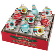 Festive Fete 2.5" Reflector Rounds & Figures Set of 9