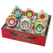 Festive Fete 3.25" Decorated Reflector Rounds Set of 6