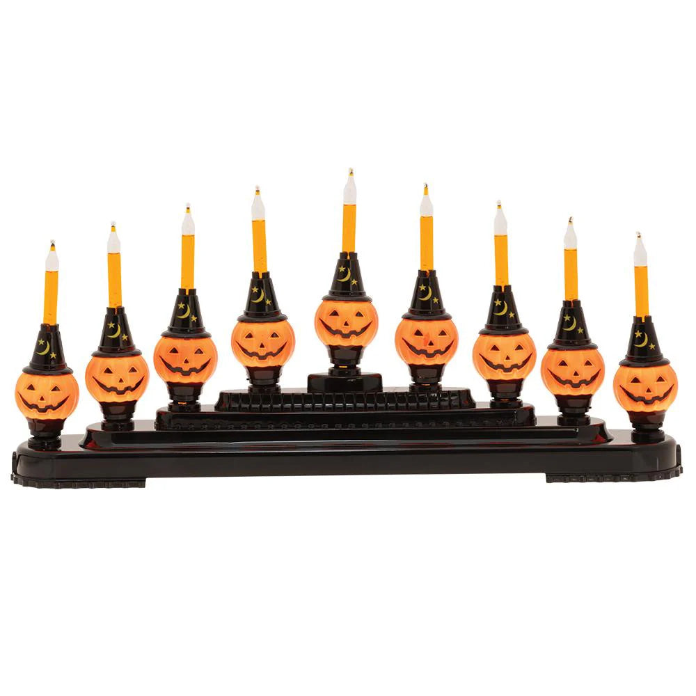 Halloween 9 Pumpkin Bubble Light Candolier