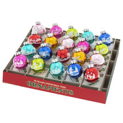 Christmas Confetti 1.25" Signature Flocked Rounds Set of 20