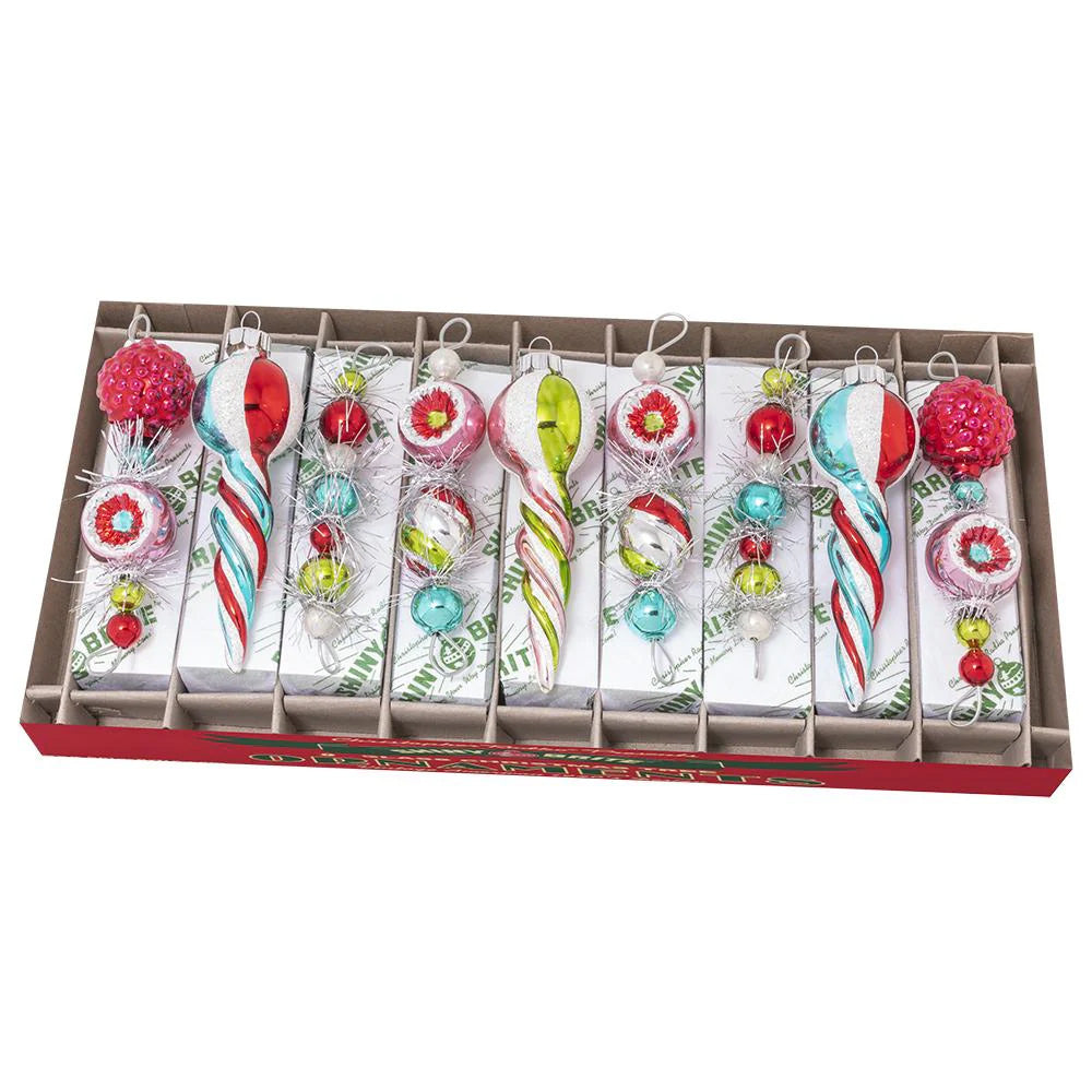 Festive Fete 4" Shape Icicles Set of 9