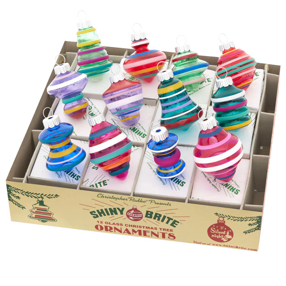 Vivid Vintage 1.75" Decorated Shapes Set of 12