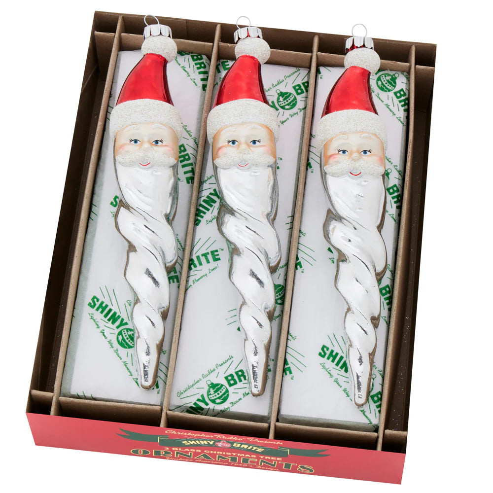 Holiday Splendor 7" Santa Icicles Set of 4