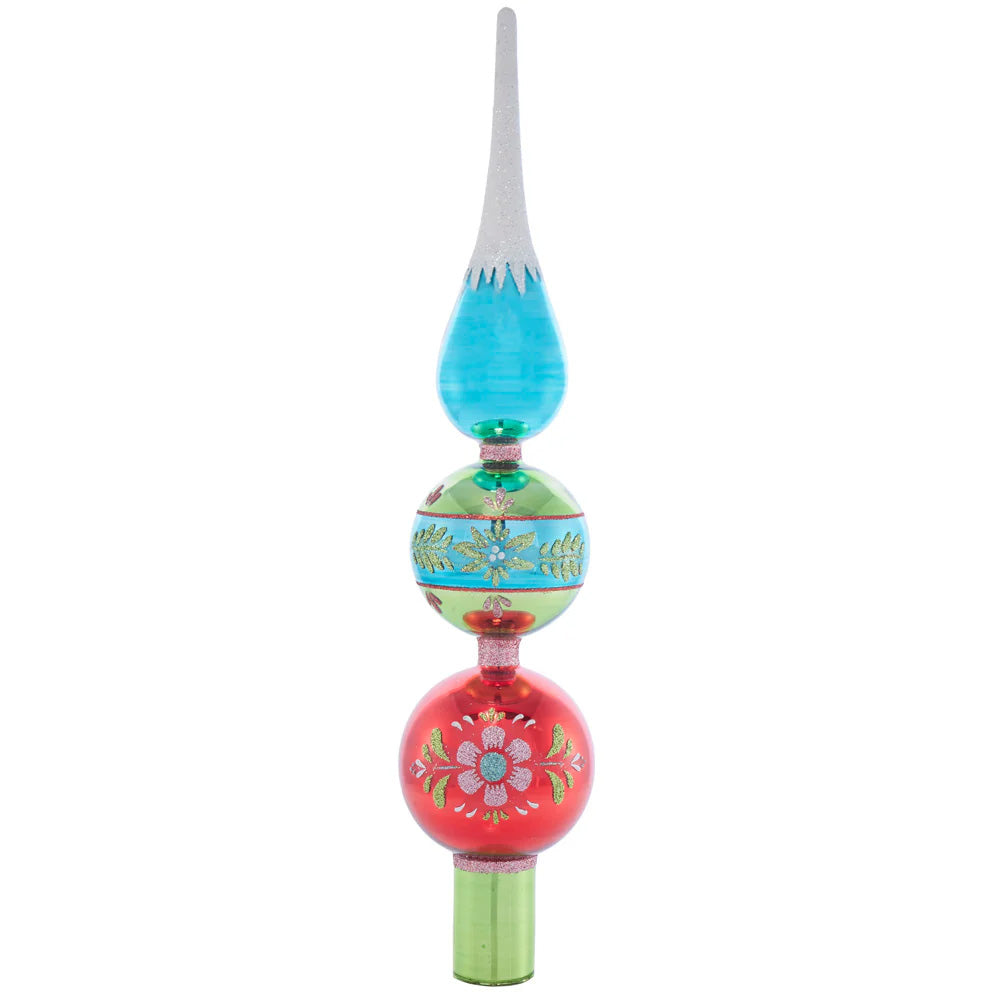 Festive Fete Holiday Scene Finial 15"