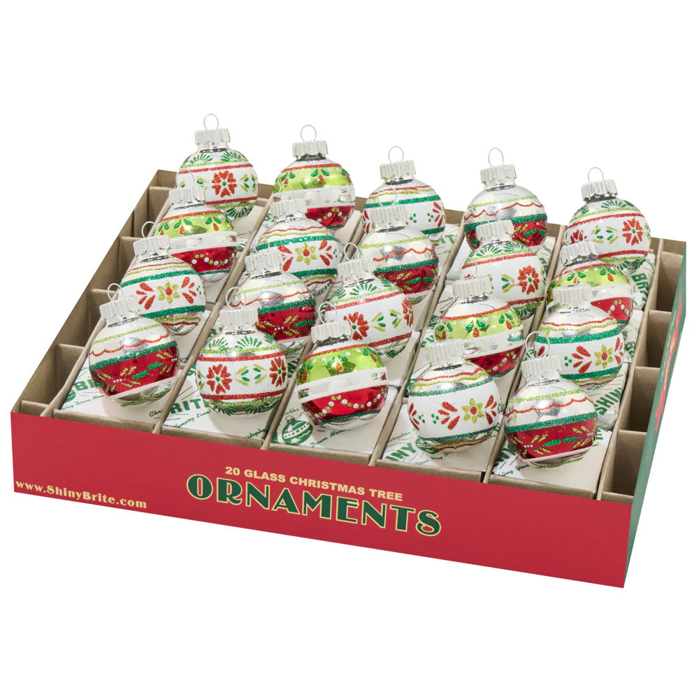 Holiday Splendor 20 Count 1.25" Decorated Rounds Set of 20