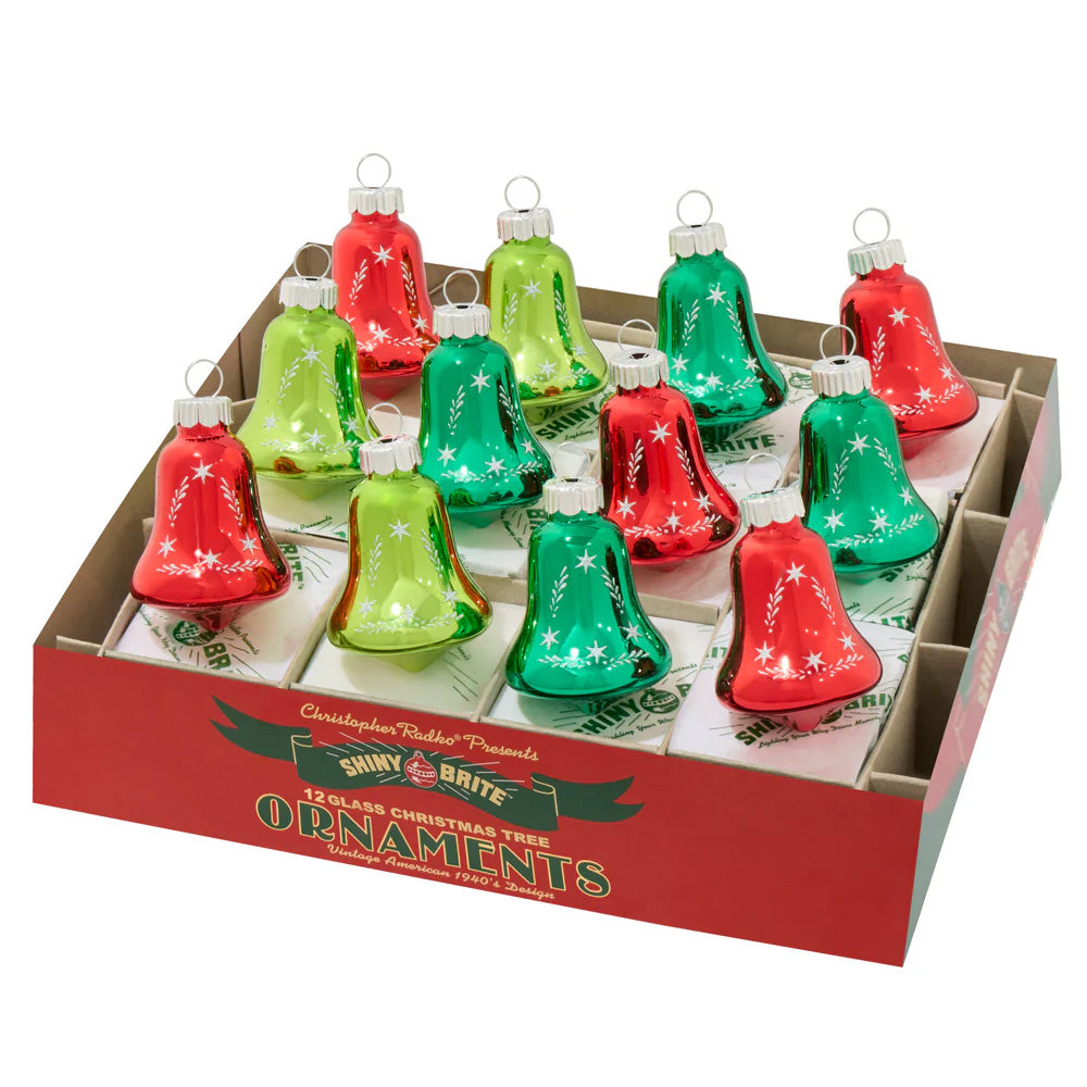 Holiday Splendor 1.75" Bells Set of 12