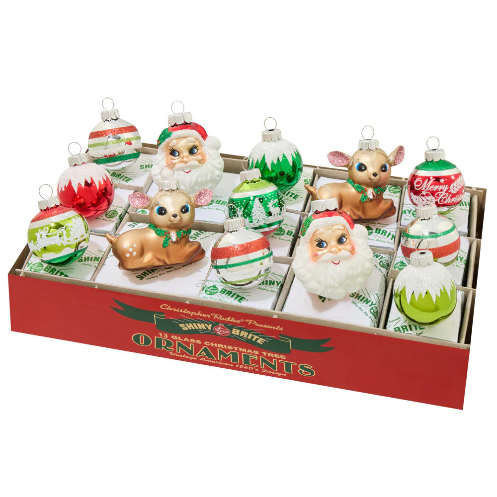 Holiday Splendor Figures And Decorated Rounds Set of 13