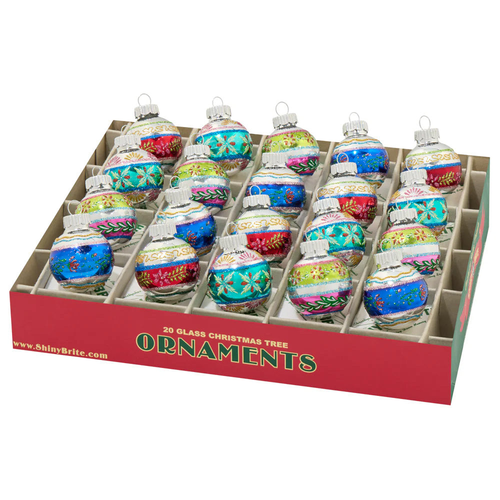 Christmas Confetti 1.25" Decorated Rounds Set of 20