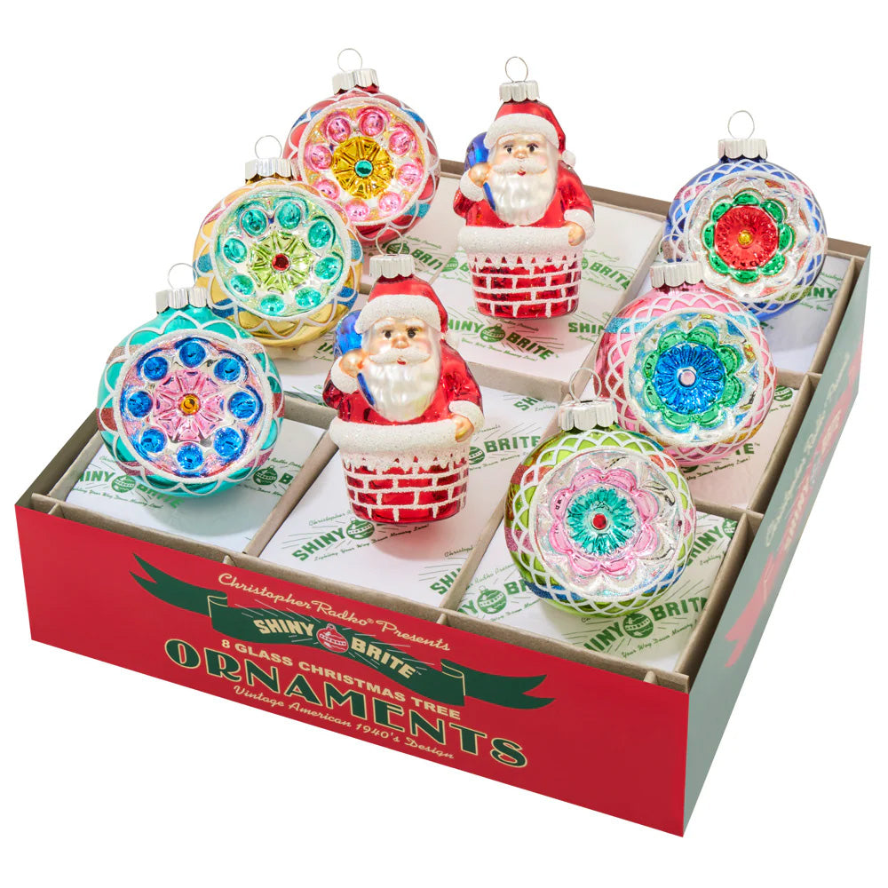 Christmas Confetti Figures And Reflector Rounds set of 8