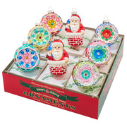 Christmas Confetti Figures And Reflector Rounds set of 8