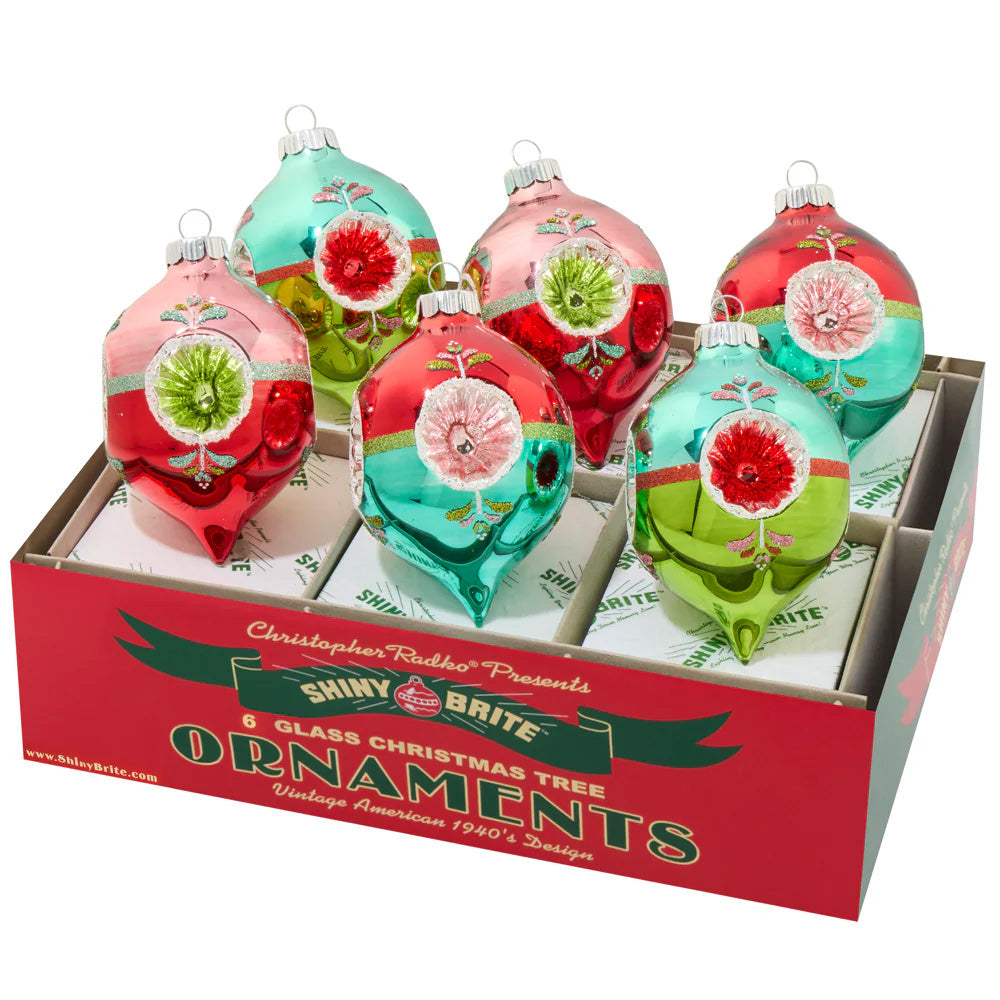 Festive Fete 3.25" Decorated Reflector Tulips Set of 6