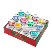 Christmas Confetti 1.75" Signature Flocked Rounds Set of 12