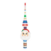 Christmas Confetti Santa Finial Tree Topper 11.5"
