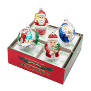 Christmas Confetti 3.25" Santa Figures Set of 4
