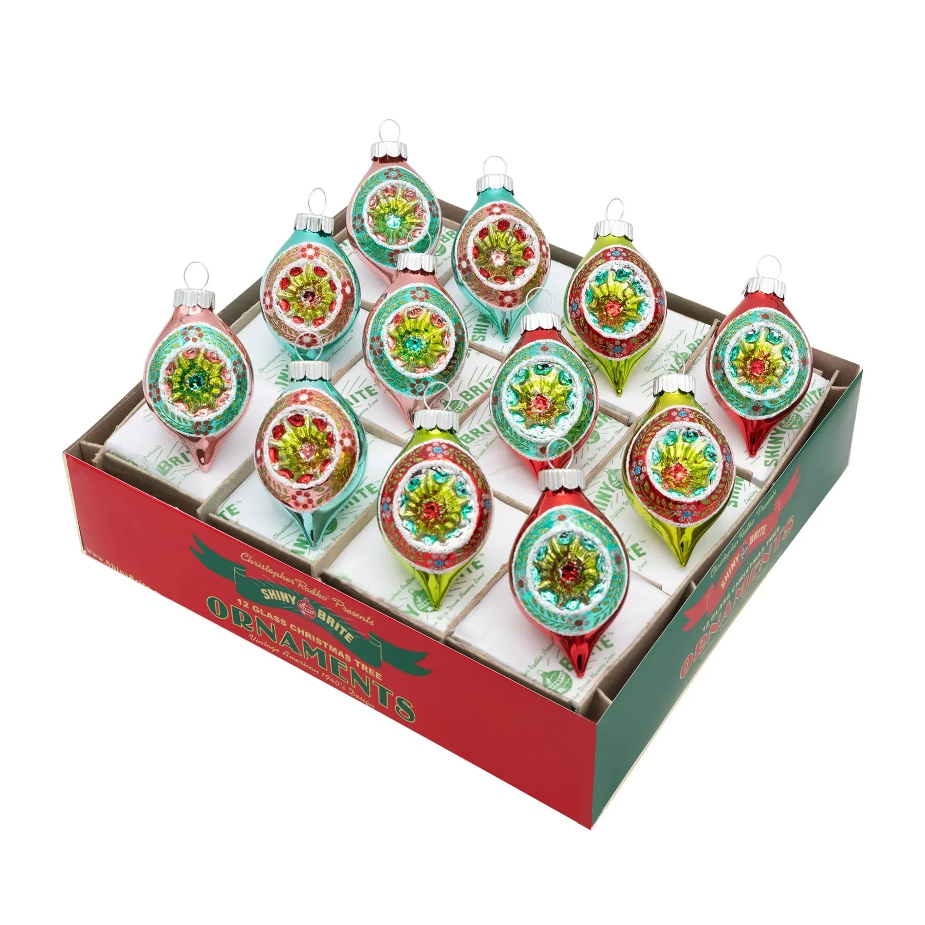 Festive Fete 1.75" Decorated Reflector Tulips Set of 12