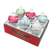 Festive Fete 3.25" Signature Flocked Rounds Set of 6