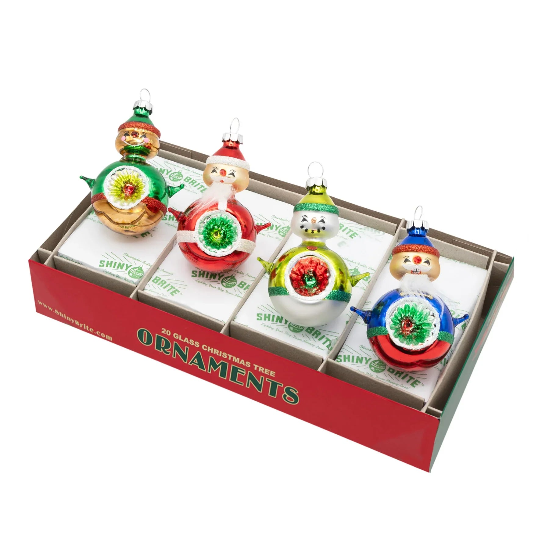 Holiday Splendor 3.25" Reflector Figures Set of 4