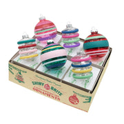 Vivid Vintage 3.25" Decorated Rounds And Lanterns Set of 6