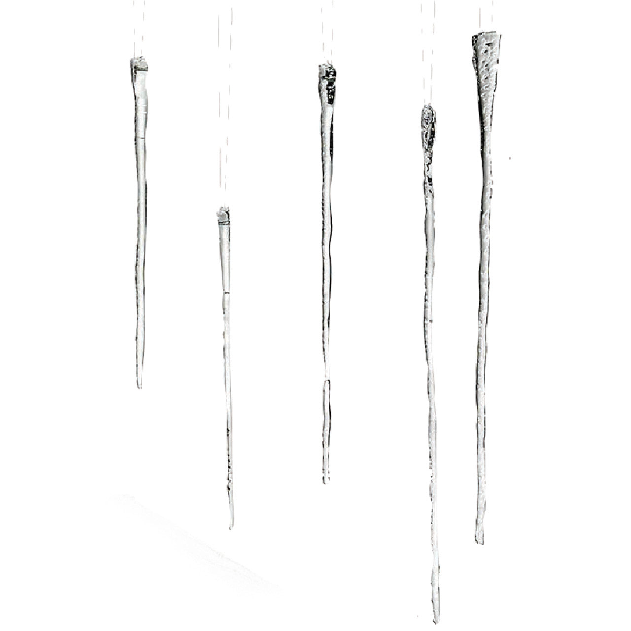 Classic Glass Icicle Ornament 3 Assorted Size Set of 24