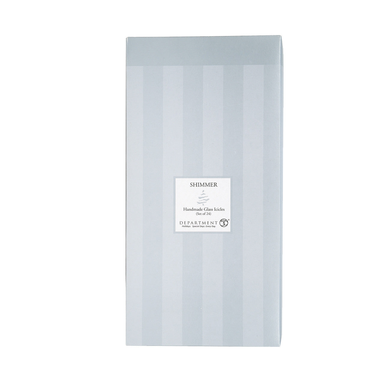 Classic Glass Icicle Ornament 3 Assorted Size Set of 24