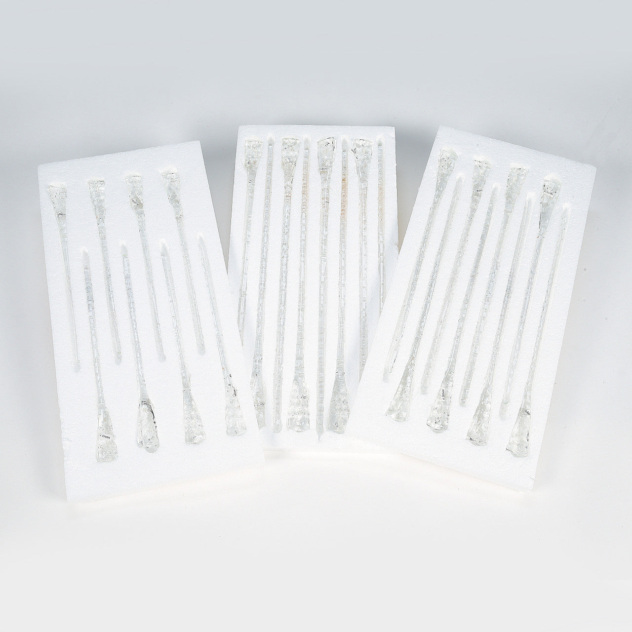 Classic Glass Icicle Ornament 3 Assorted Size Set of 24