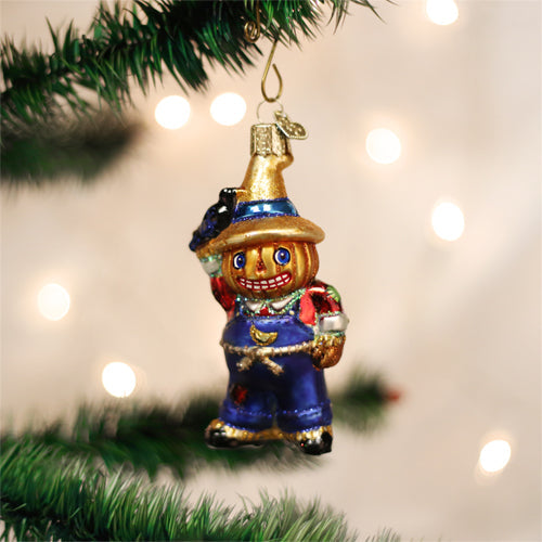 Punkin' Scarecrow Halloween Ornament