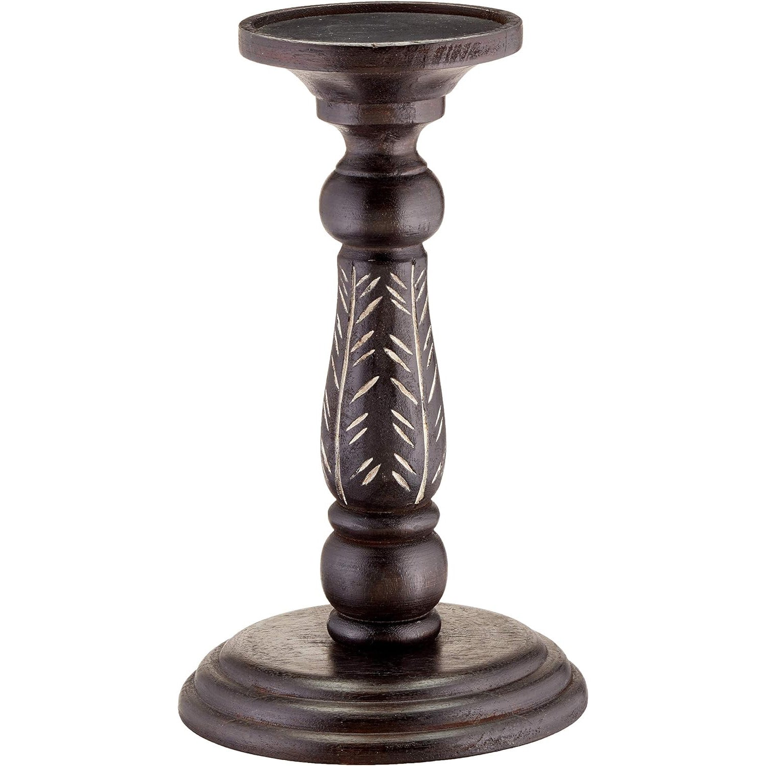Alpine Wood Candlestick Medium