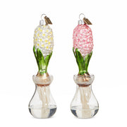 Hyacinth Bulbs in Forcing Vases Ornaments 6" Set of 2