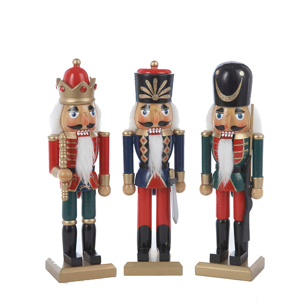 Regal Wooden Soldier Nutcrackers 10" Set of 3