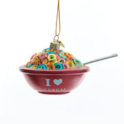 Cereal Bowl Glass Ornament 3.75"
