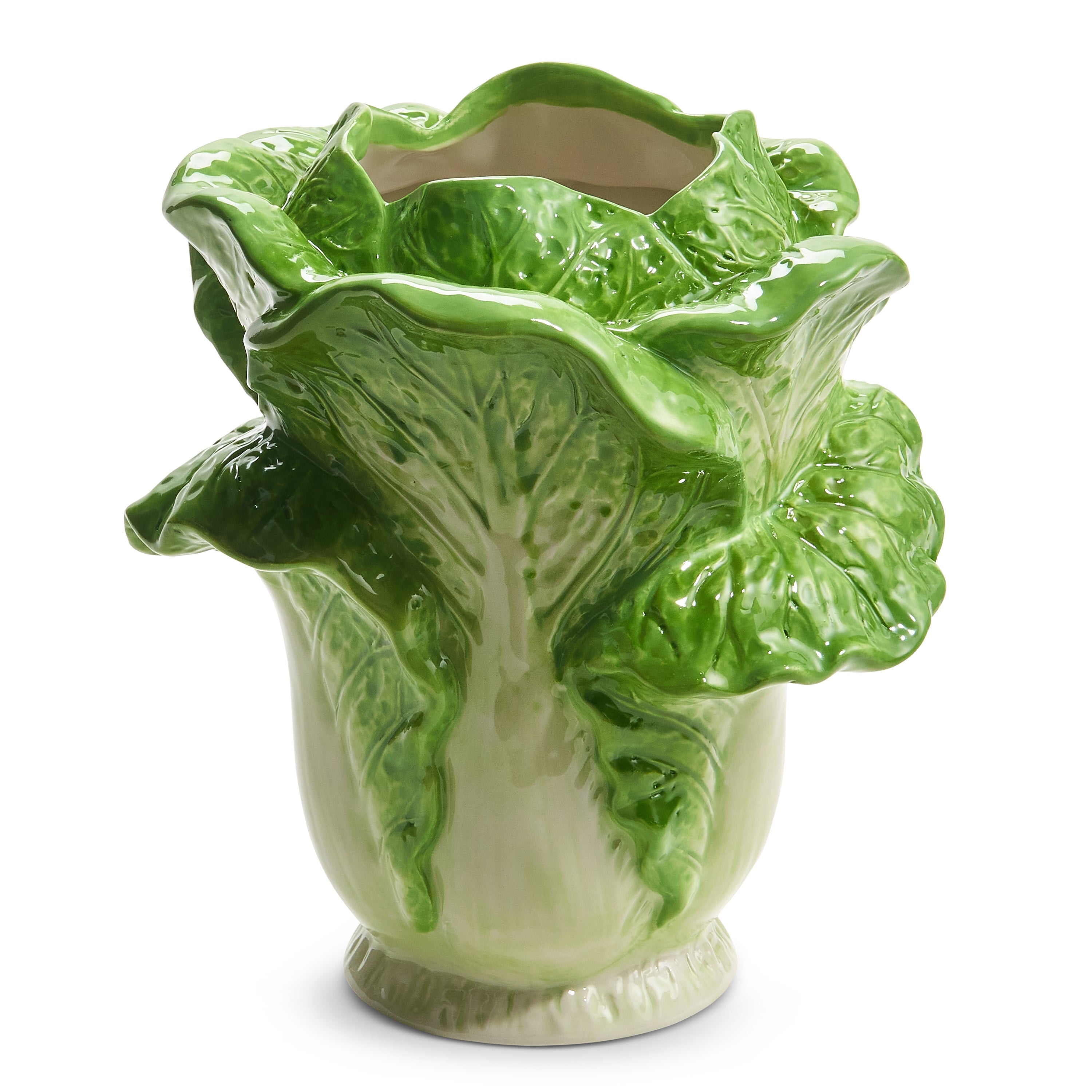 Green Cabbage Vase 9.5"