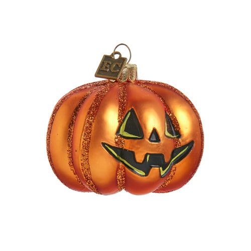 Jack-O-Lantern Pumpkin Ornament 2.75 Inches