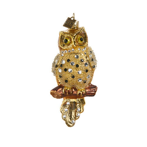 Jeweled Owl Ornament 4.75"