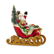 Santa's Sleigh Ride Ornament 5.25"