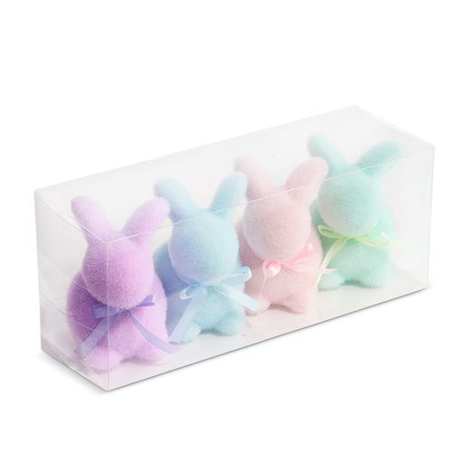 Box of Flocked Bunnies 4"
