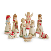 Holly Leaf Nativity 9"