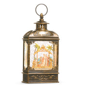 Lighted Nativity Water Lantern 9"