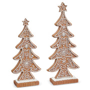 Fancy Gingerbread Trees 15" Set of 2