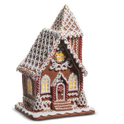 Lighted Candy Sprinkle Gingerbread House 12.75"