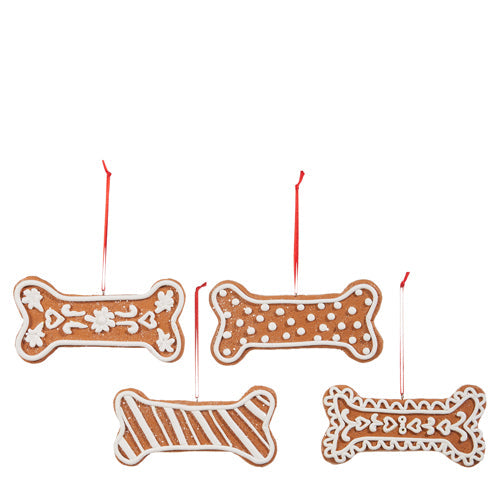 Gingerbread Dog Bone Ornament 5"