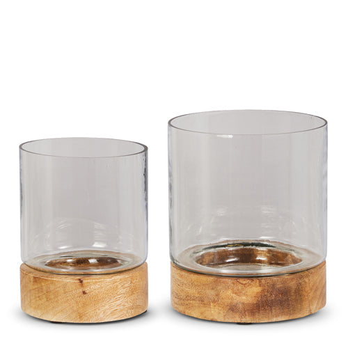 Wooden Base Hurricanes 6" Set of 2