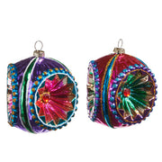 Multicolor Witch's Eye Ball Ornament 4" Set of 2