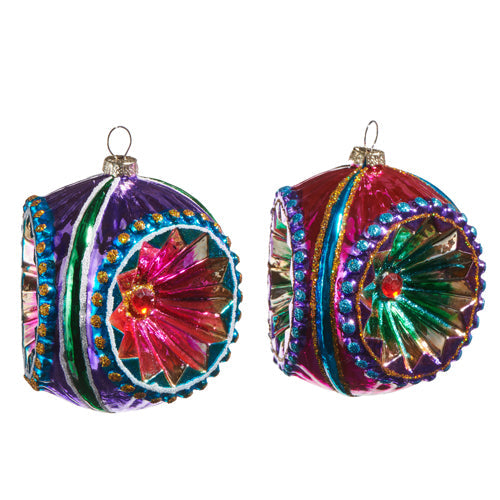 Multicolor Witch's Eye Ball Ornament 4" Set of 2